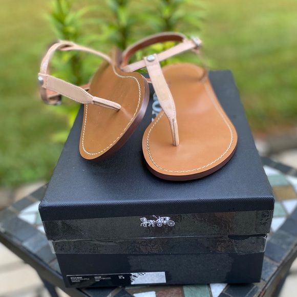 Coach Leila Leather Sandal - Picture 2 of 15